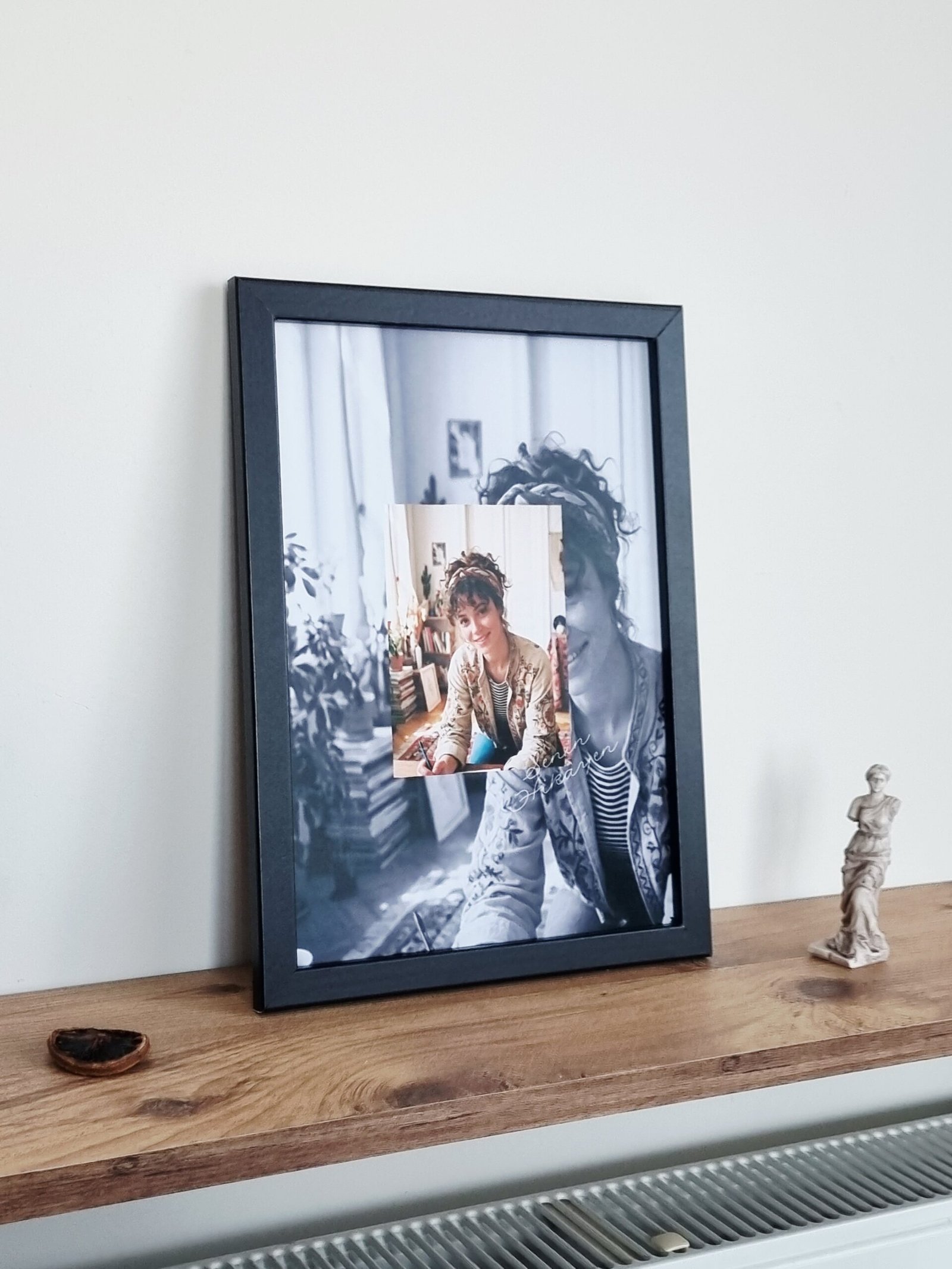 A4 Siyah Ahşap Fotoğraf Baskılı Çerçeve