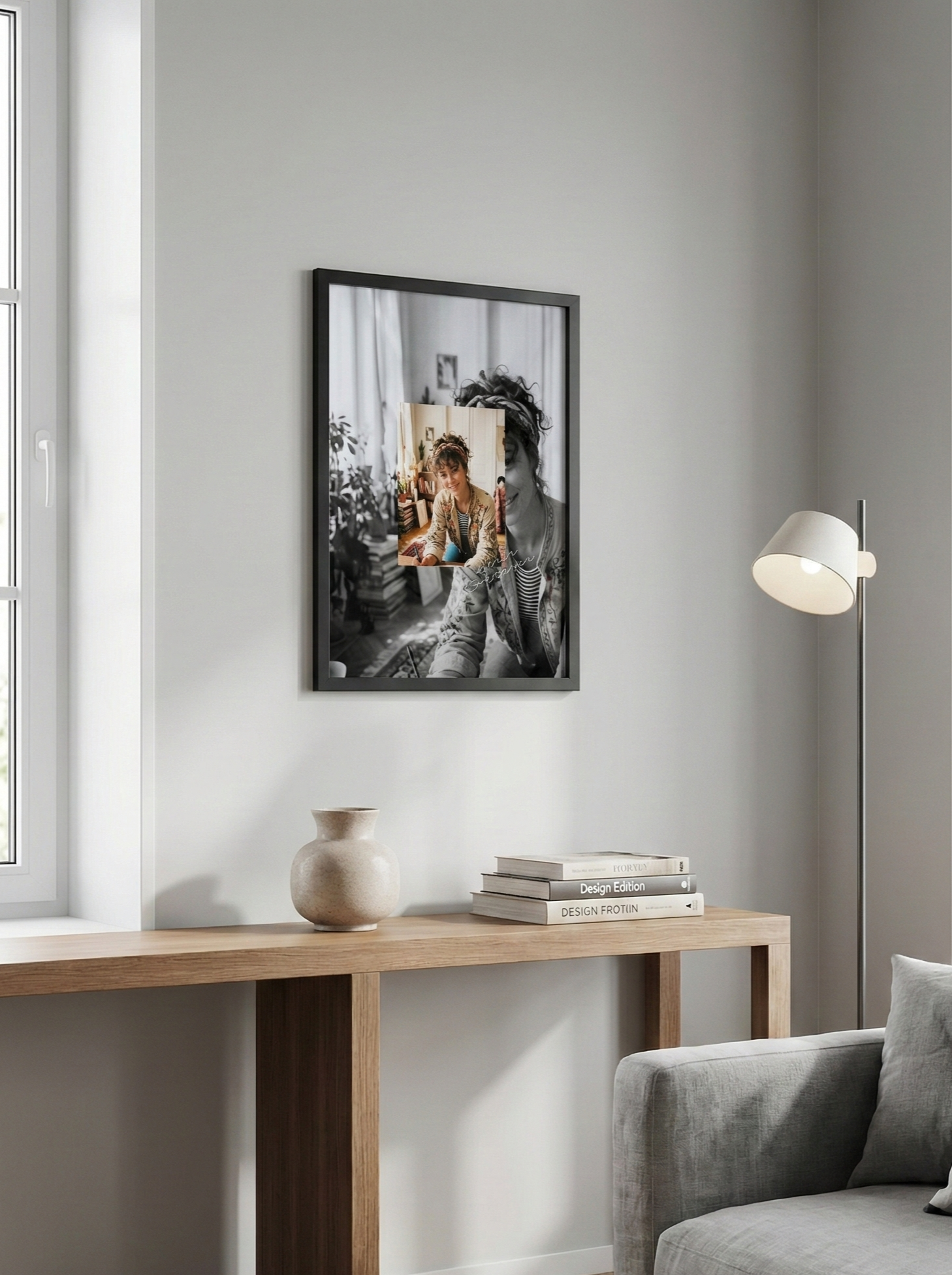 A4 Siyah Ahşap Fotoğraf Baskılı Çerçeve - Görsel 3