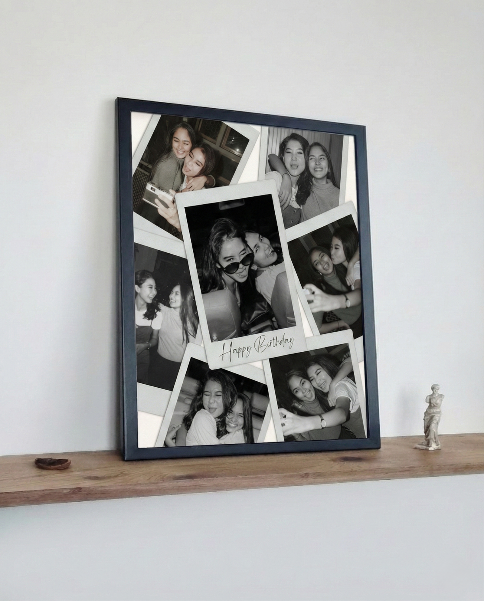 Pola Stil 7 Fotoğraflı Kolaj Baskılı A3+ Siyah Çerçeve