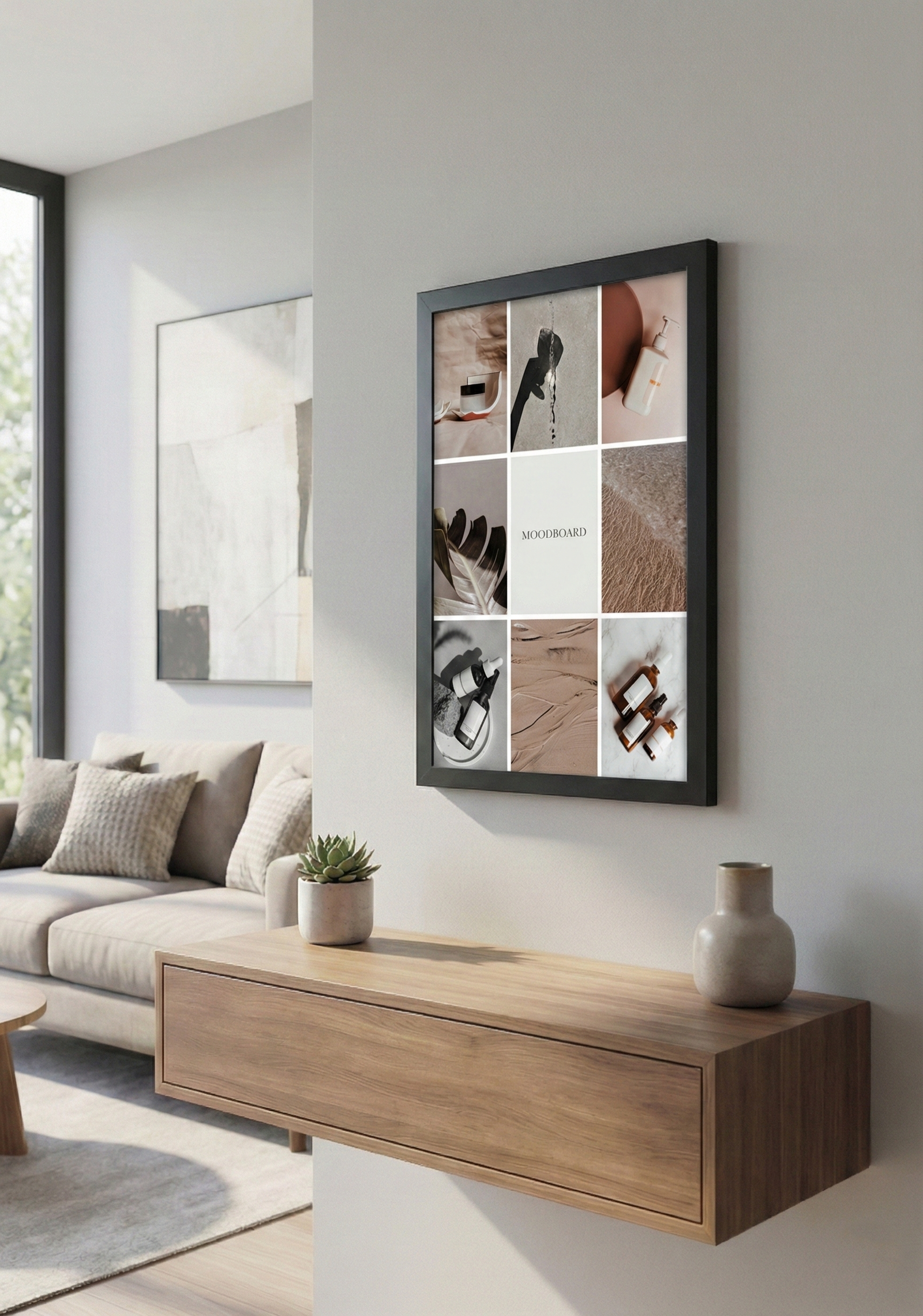 Kişiye Özel A4 Modern Moodboard 8 Fotoğraflı Kolaj Çerçeve - Görsel 2