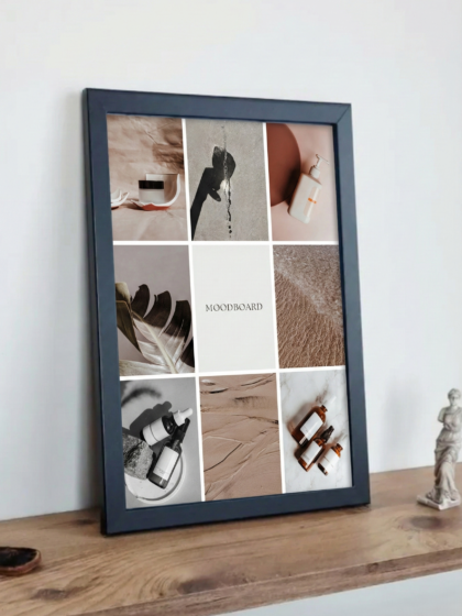 Kişiye Özel A4 Modern Moodboard 8 Fotoğraflı Kolaj Çerçeve